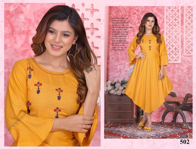 Beauty Queen Canty 1 New Exclusive Wear Rayon Anarkali Kurti Collection